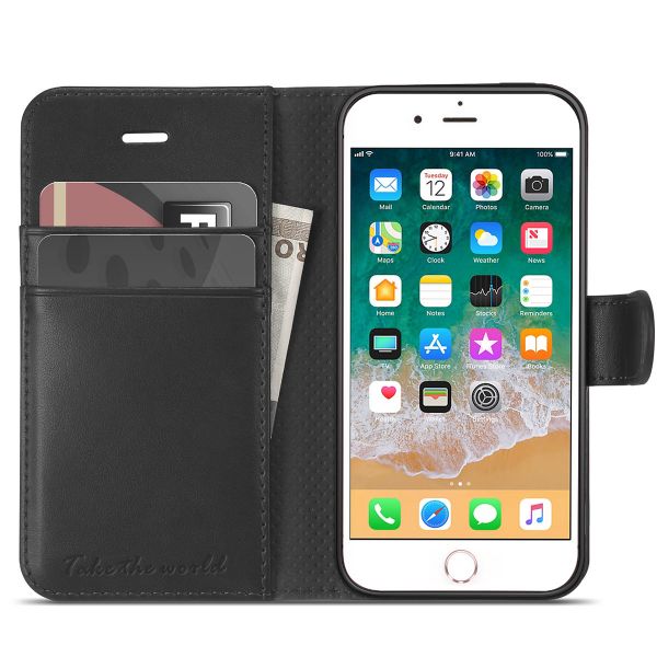 TUCCH iPhone SE/5S/5 Wallet Case with TPU Case, Retro Leather Case, Flip Book Case