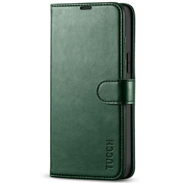 TUCCH iPhone 13 Pro Max Wallet Case, iPhone 13 Max Pro Book Folio Flip  Kickstand With Magnetic Clasp