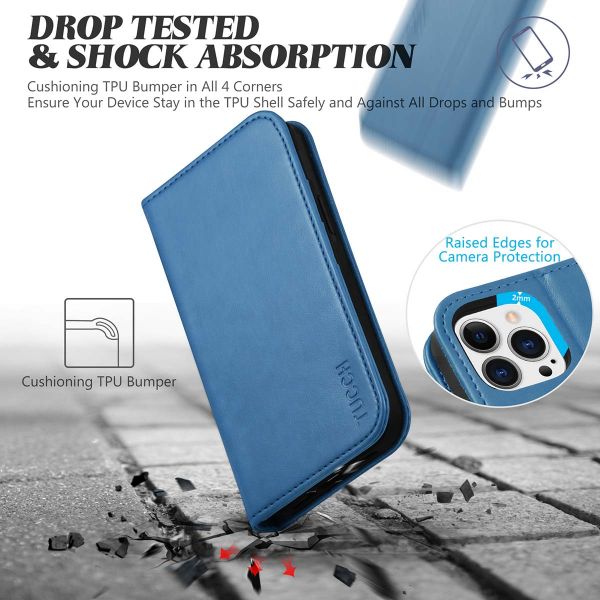 Iphone 13 Pro Max Flip Cover With Magnetic Closure Light Blue