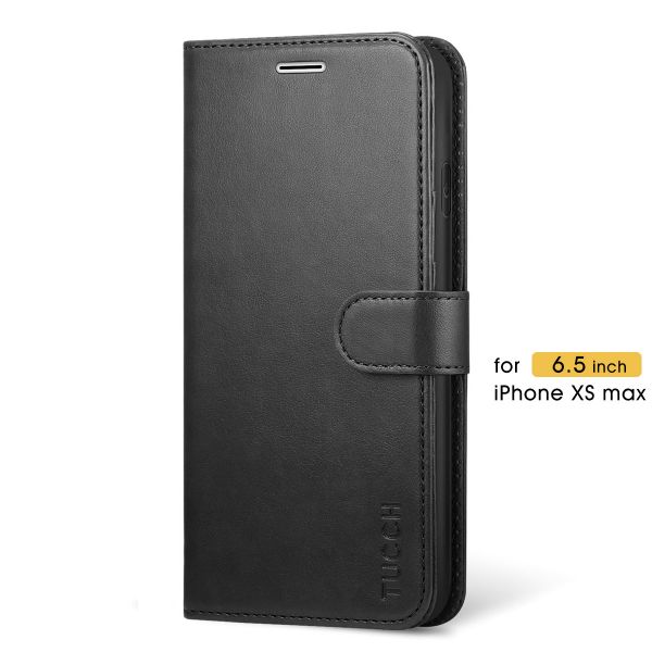 distrikt Arbejdsgiver moden TUCCH iPhone XS Max Wallet Case Folio Style Kickstand With Magnetic Strap
