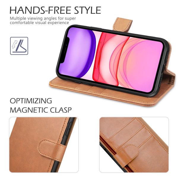 TUCCH IPhone 11 Pro Max Leather Wallet Case Folio Flip Kickstand With  Magnetic Clasp