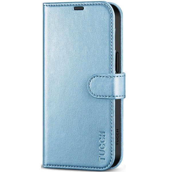 TUCCH iPhone 15 Pro Max Leather Wallet Case, iPhone 15 Pro Max Folio Phone  Case - Dark Blue