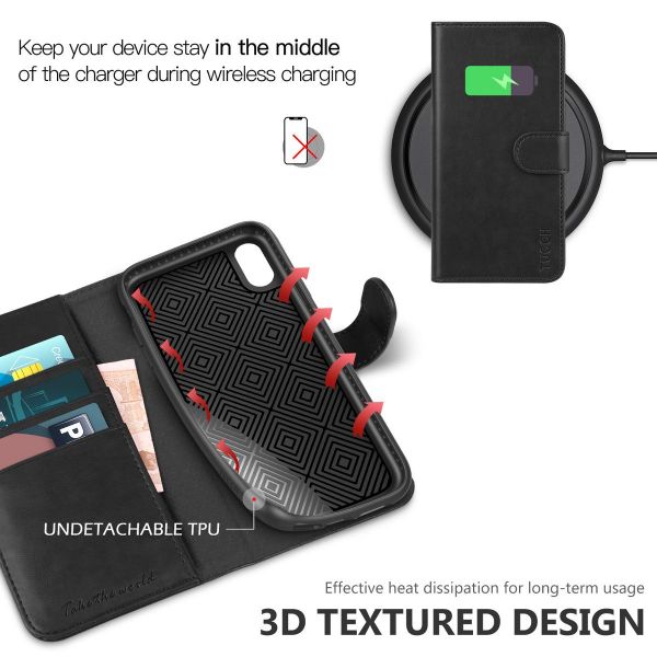 TUCCH iPhone XS Max Wallet Case Folio Style Kickstand With