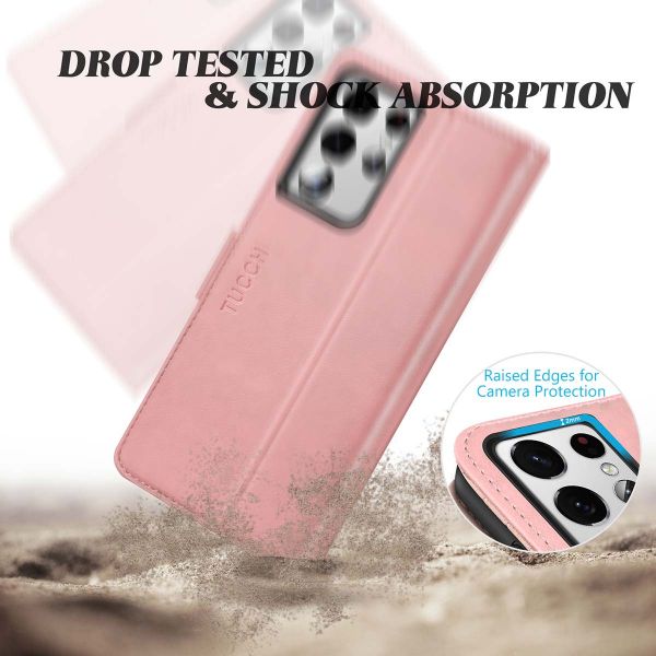 Tucch Samsung S21 Ultra Wallet Case Samsung Galaxy S21 Ultra 5g Flip Pu Leather Cover Stand With Rfid Blocking And Magnetic Closure