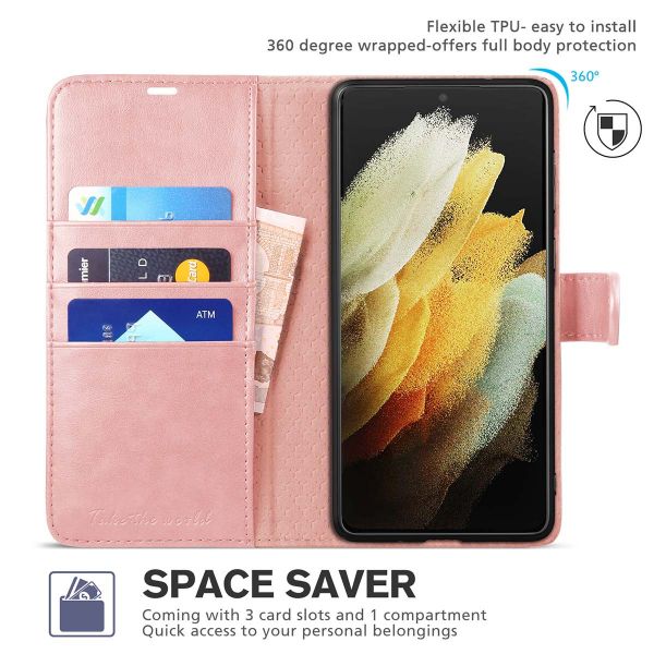 Tucch Samsung S21 Wallet Case Samsung Galaxy S21 5g Flip Pu Leather Cover Stand With Rfid Blocking And Magnetic Closure
