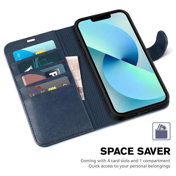 TUCCH iPhone XS Max Wallet Case Folio Style Kickstand With Magnetic  Strap-Lake Blue