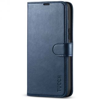 TUCCH iPhone 13 Pro Max Wallet Case, iPhone 13 Max Pro Book Folio Flip Kickstand With Magnetic Clasp-Dark Blue