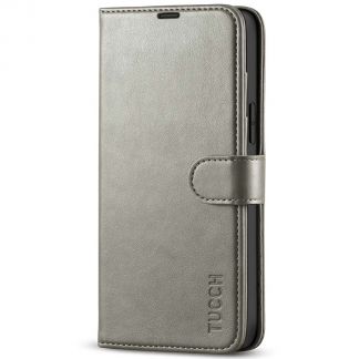TUCCH iPhone 13 Pro Max Wallet Case, iPhone 13 Max Pro Book Folio Flip Kickstand With Magnetic Clasp-Gray