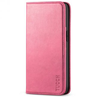 TUCCH iPhone 13 Pro Wallet Case - iPhone 13 Pro Flip Cover With Magnetic Closure-Hot Pink