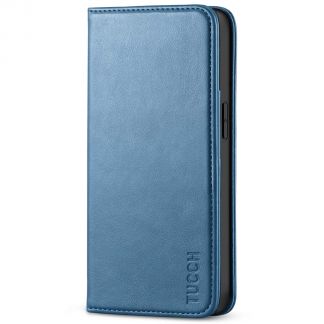 TUCCH iPhone 13 Pro Max Wallet Case - iPhone 13 Pro Max Flip Cover With Magnetic Closure-Light Blue