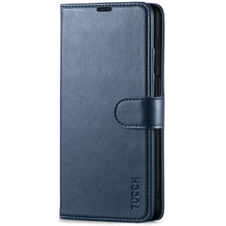 TUCCH Samsung A12/M12 Wallet Case, Samsung Galaxy A12/M12 5G PU Leather Case Flip Cover, Stand With RFID Blocking And Magnetic Closure - Dark Blue