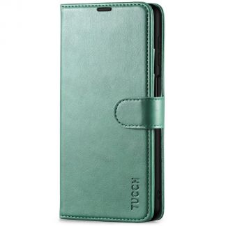 TUCCH Samsung A12/M12 Wallet Case, Samsung Galaxy A12/M12 5G PU Leather Case Flip Cover, Stand With RFID Blocking And Magnetic Closure - Myrtle Green