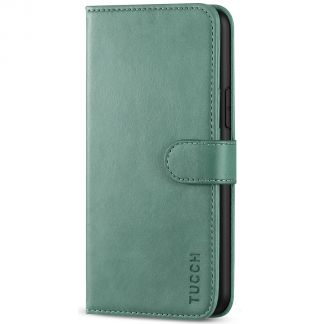 TUCCH iPhone 11 Pro Wallet Case Folio Flip Kickstand With Magnetic Clasp-Myrtle Green