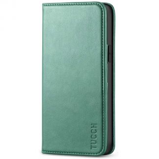 TUCCH iPhone 12 6.1-Inch Wallet Case - iPhone 12 Pro Flip Cover With Magnetic Closure-Myrtle Green