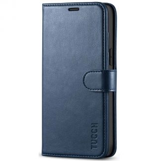 TUCCH iPhone 12 Pro Max 6.7-Inch Wallet Case Folio Flip Kickstand With Magnetic Clasp-Dark Blue