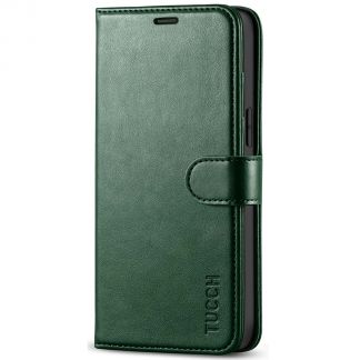 TUCCH iPhone 12 Pro Max 6.7-Inch Wallet Case Folio Flip Kickstand With Magnetic Clasp-Midnight Green