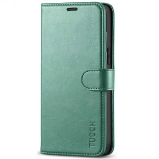 TUCCH iPhone 12 Pro Max 6.7-Inch Wallet Case Folio Flip Kickstand With Magnetic Clasp-Myrtle Green