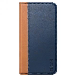 TUCCH iPhone 12 6.1-Inch Wallet Case - iPhone 12 Pro Flip Cover With Magnetic Closure-Blue&Brown