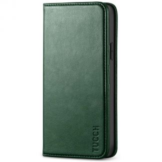 TUCCH iPhone 12 Pro Max Wallet Case - iPhone 12 Pro Max 6.7-Inch Flip Cover With Magnetic Closure-Midnight Green
