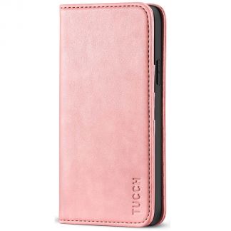 TUCCH iPhone 12 Pro Max Wallet Case - iPhone 12 Pro Max 6.7-Inch Flip Cover With Magnetic Closure-Rose Gold