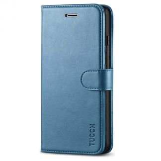 TUCCH iPhone 7/8 Plus Wallet Case Folio Style Kickstand With Magnetic Strap-Lake Blue