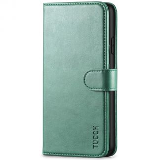 TUCCH iPhone XS Max Wallet Case Folio Style Kickstand With Magnetic Strap-Myrtle Green