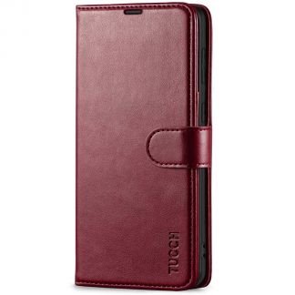 TUCCH Samsung S21 Plus Wallet Case, Samsung Galaxy S21 Plus 5G Flip PU Leather Cover, Stand with RFID Blocking and Magnetic Closure-Wine Red