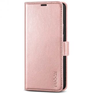 TUCCH Samsung S22 Ultra Wallet Case, Samsung Galaxy S22 Ultra 5G Flip PU Leather Cover, Stand with RFID Blocking and Magnetic Closure-Shiny Rose Gold