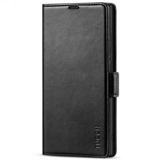 TUCCH Samsung S22 Ultra Wallet Case, Samsung Galaxy S22 Ultra 5G Flip PU Leather Cover, Stand with RFID Blocking and Magnetic Closure-Black