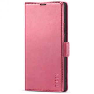 TUCCH Samsung S22 Ultra Wallet Case, Samsung Galaxy S22 Ultra 5G Flip PU Leather Cover, Stand with RFID Blocking and Magnetic Closure-Hot Pink