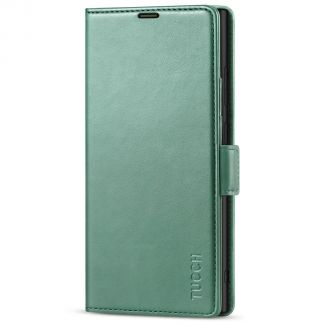 TUCCH Samsung S22 Ultra Wallet Case, Samsung Galaxy S22 Ultra 5G Flip PU Leather Cover, Stand with RFID Blocking and Magnetic Closure-Myrtle Green