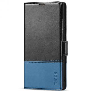 TUCCH Samsung S23 Ultra Wallet Case, Samsung Galaxy S23 Ultra 5G Flip Leather Cover-Blue & Lake Blue