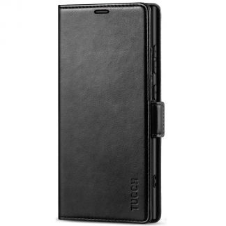 TUCCH Samsung S24 Ultra Wallet Case, Samsung Galaxy S24 Ultra 5G Leather Case Folio Cover - Black