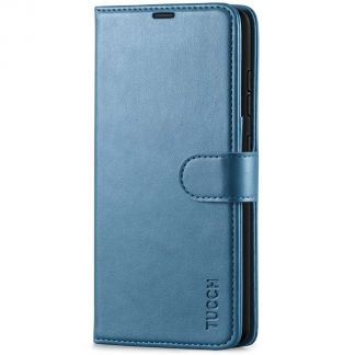 TUCCH Samsung Galaxy A52 Wallet Case Folio Style Kickstand With Magnetic Strap - Lake Blue