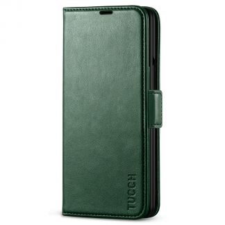 TUCCH SAMSUNG Galaxy Z Fold 3 5G Wallet Case, SAMSUNG Z Fold 3 PU Leather Case with S Pen Slot Flip Folio Kickstand RFID Blocking And Magnetic Closure Cover-Midnight Green