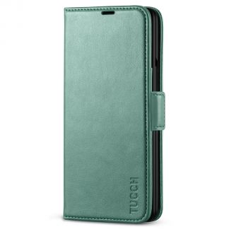 TUCCH SAMSUNG Galaxy Z Fold 3 5G Wallet Case, SAMSUNG Z Fold 3 PU Leather Case with S Pen Slot Flip Folio Kickstand RFID Blocking And Magnetic Closure Cover-Myrtle Green