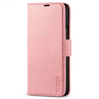 TUCCH SAMSUNG Galaxy Z Fold 3 5G Wallet Case, SAMSUNG Z Fold 3 PU Leather Case with S Pen Slot Flip Folio Kickstand RFID Blocking And Magnetic Closure Cover-Rose Gold