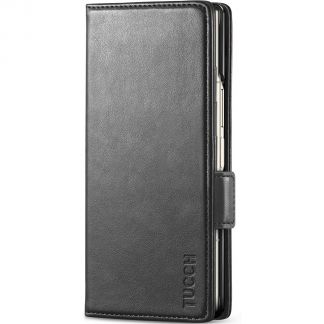 TUCCH SAMSUNG Galaxy Z Fold6 5G Flip Wallet Case With S Pen Slot - Black