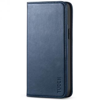 TUCCH iPhone 14 Wallet Case - iPhone 14 Flip Cover With Magnetic Closure-Dark Blue