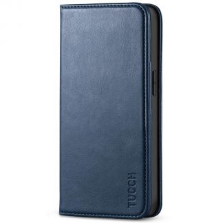 TUCCH iPhone 14 Pro Wallet Case - iPhone 14 Pro Flip Cover With Magnetic Closure-Dark Blue