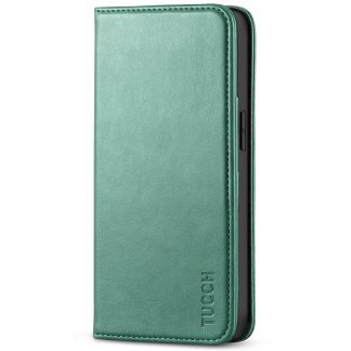 TUCCH iPhone 14 Pro Wallet Case - iPhone 14 Pro Flip Cover With Magnetic Closure-Myrtle Green