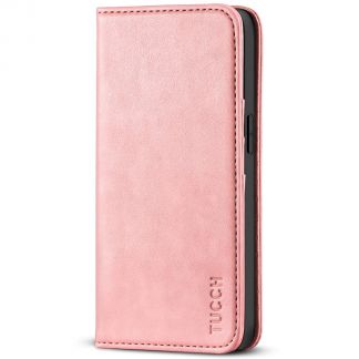 TUCCH iPhone 14 Pro Max Wallet Case - iPhone 14 Pro Max Flip Cover With Magnetic Closure-Rose Gold