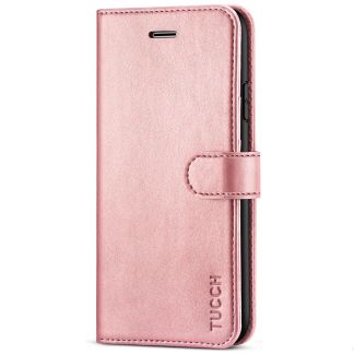 TUCCH New iPhone SE 2nd 2020 iPhone 7/8 Wallet Case Folio Style Kickstand With Magnetic Strap-Rose Gold