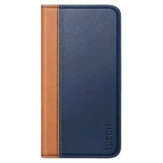 TUCCH iPhone 12 6.1-Inch Wallet Case - iPhone 12 Pro Flip Cover With Magnetic Closure-Blue&Brown