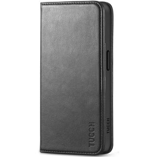 TUCCH iPhone 15 Wallet Case - Regular iPhone 15 Flip Cover With Magnetic Closure