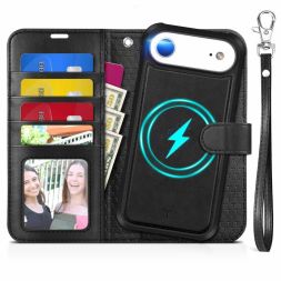 TUCCH iPhone Air Wallet Case Magnetic Detachable, iPhone Air Leather Case Removable 2IN1, Credit Card Slots, Stand, RFID Block, Magnetic Clasp, Fold Book Folio Flip Phone Cover