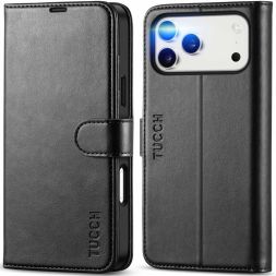 TUCCH iPhone 17 Pro Max Leather Wallet Case, iPhone 17 Pro Max Flip Case, Credit Card Slots, RFID Blocking, Kickstand Fold Book Folio Flip Phone Cover with Magnetic Clasp