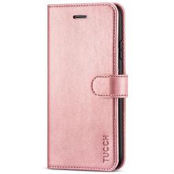 TUCCH New iPhone SE 2nd 2020 iPhone 7/8 Wallet Case Folio Style Kickstand With Magnetic Strap-Rose Gold