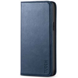 TUCCH iPhone 12 6.1-Inch Wallet Case - iPhone 12 Pro Flip Cover With Magnetic Closure-Dark Blue