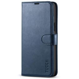 TUCCH IPhone 14 Plus Wallet Case, IPhone 14 Plus Book Folio Flip Kickstand With Magnetic Clasp-Dark Blue